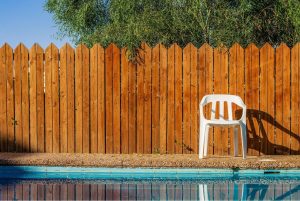 Pool fencing ideas - hardwood pool fence